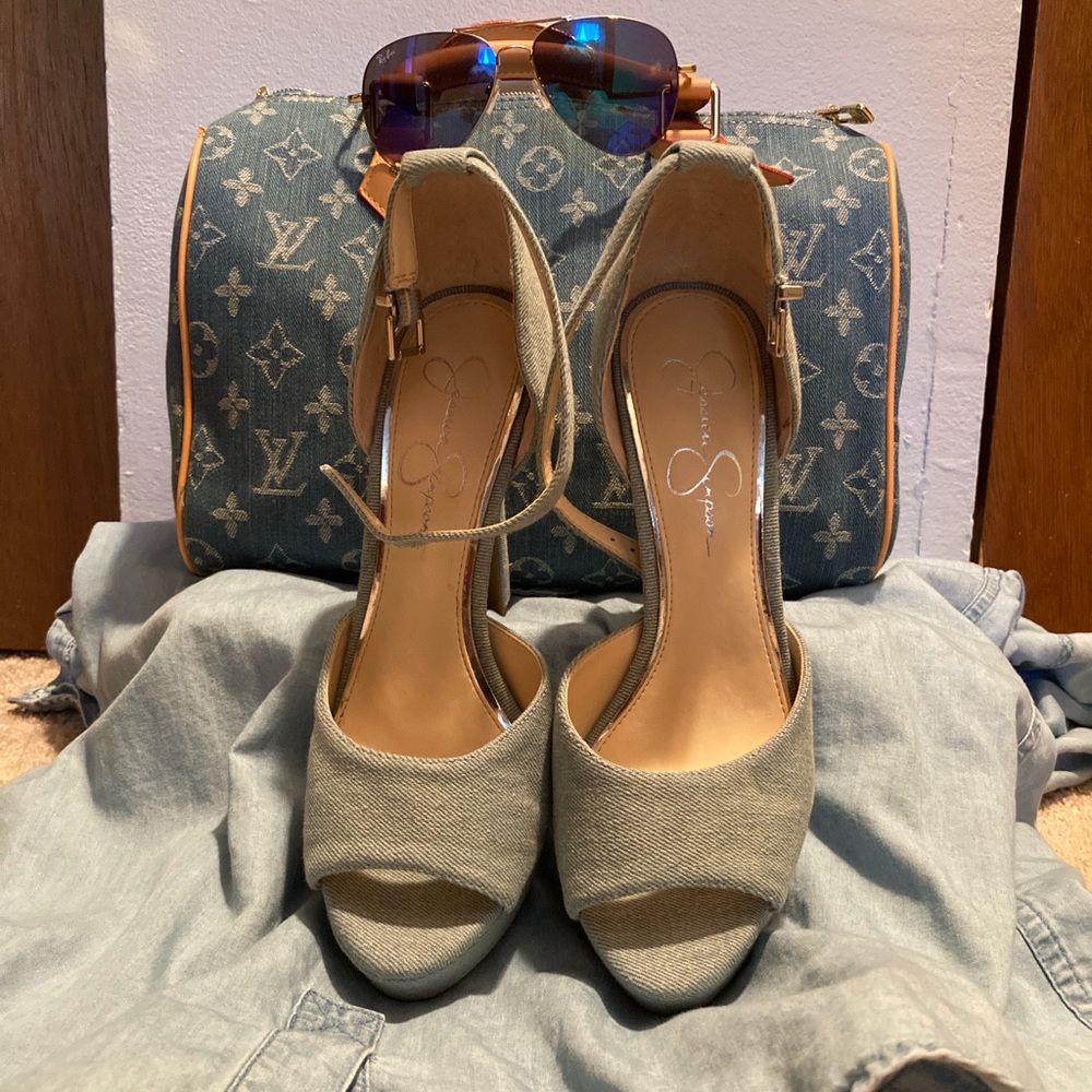 Jessica Simpson Denim Heels